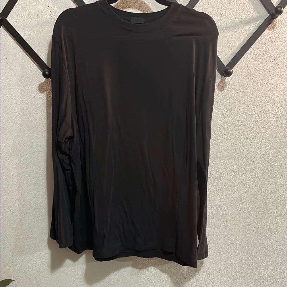 Skims Black Long Sleeve Shirt